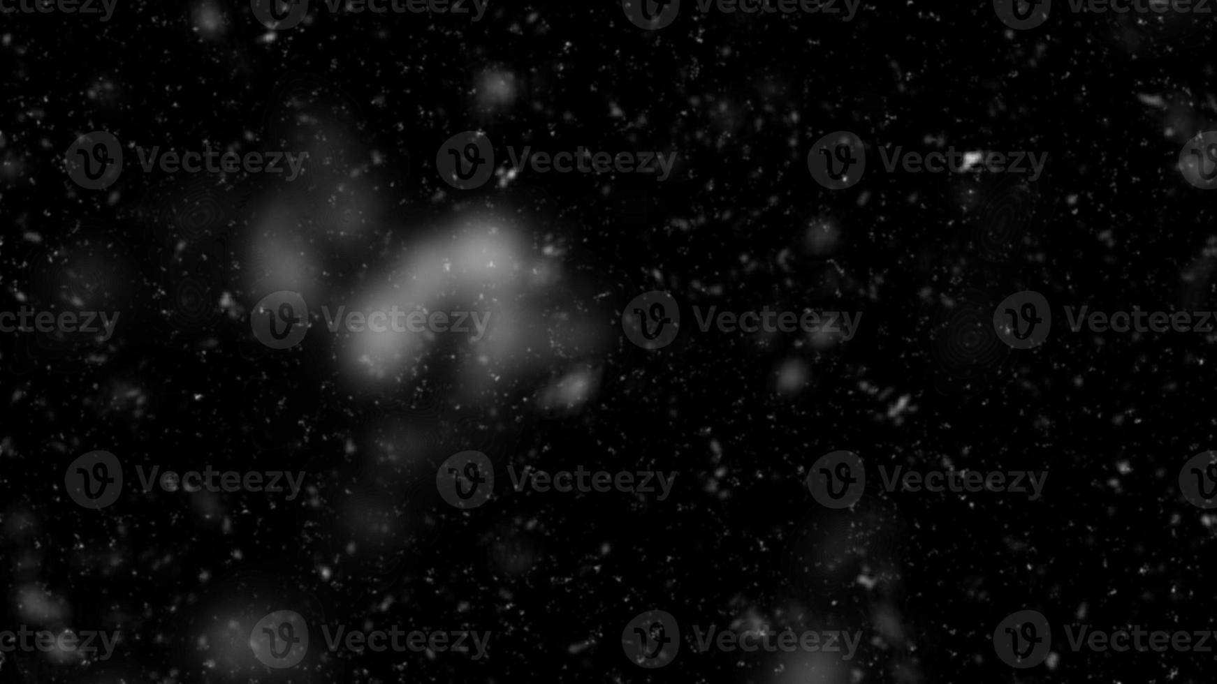 Falling snow flakes, Flying dust particles on a black background. Abstract winter background. Winter landscape with falling shining beautiful snow. photo