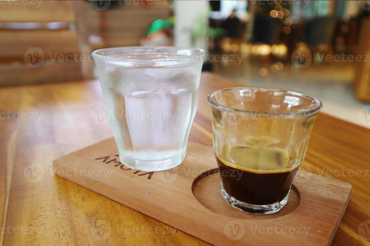 A bottle of V60 Japanese on a cafe table photo