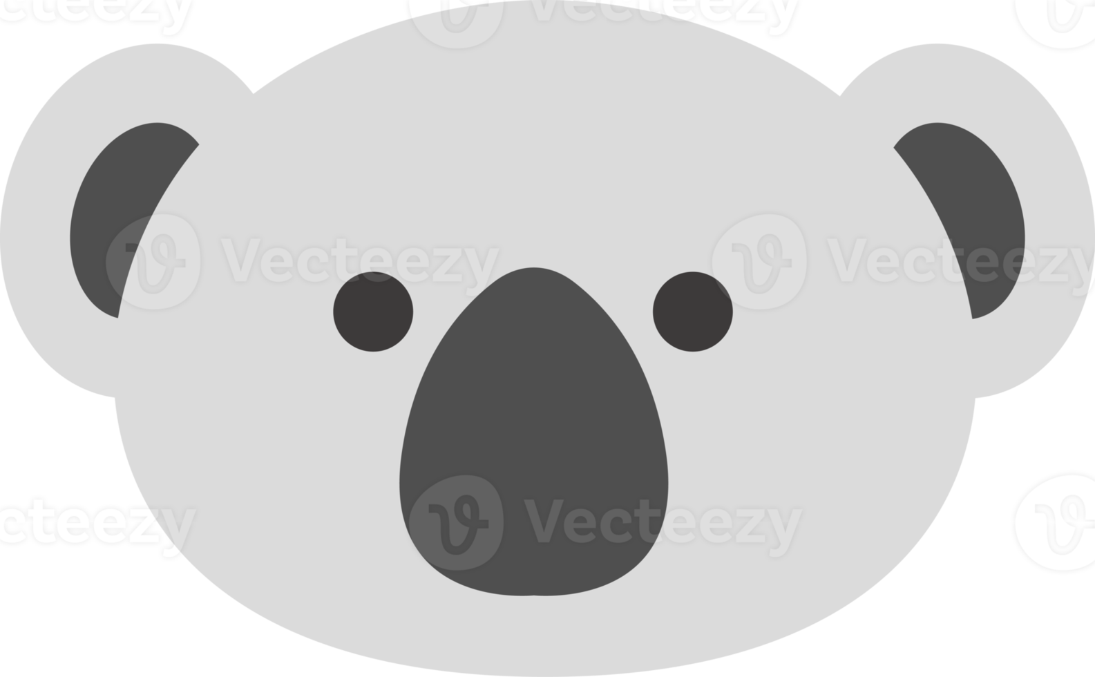 Koala bear face, animal face cute emojis, stickers, emoticons. png