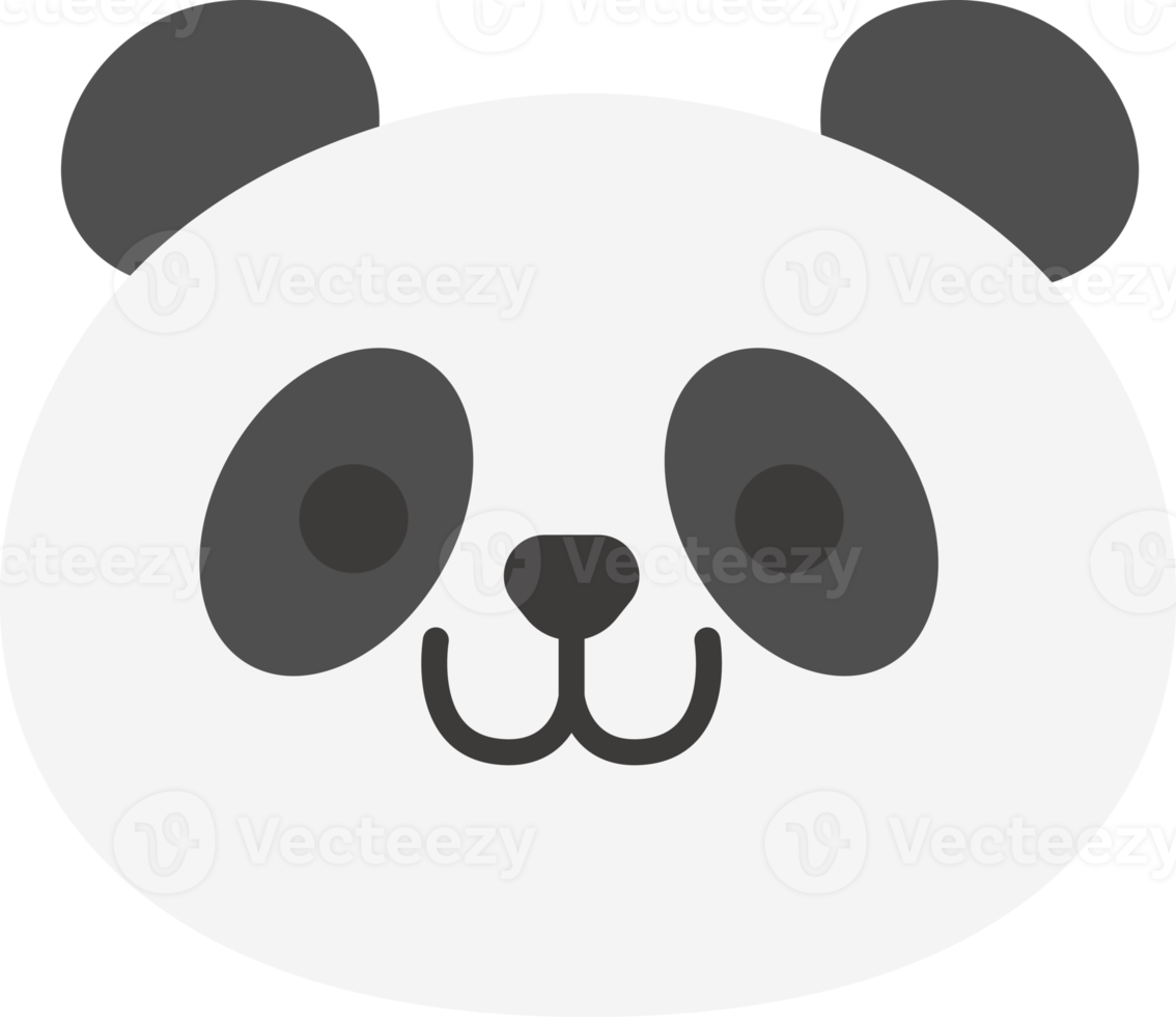 panda gezicht, dier gezicht schattig emoji's, stickers, emoticons. png