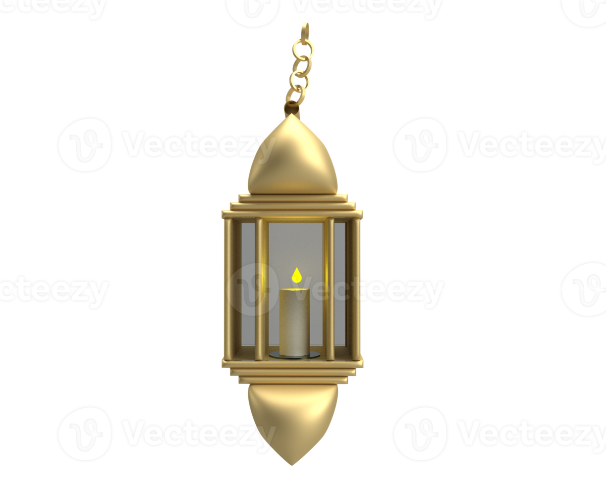 Lamp lightbulb candle lantern golden yellow orange color symbol decoration ornament islam religion culture ramadon season april arabian person muslim holy kareem moon allah faith oriental.3d render png