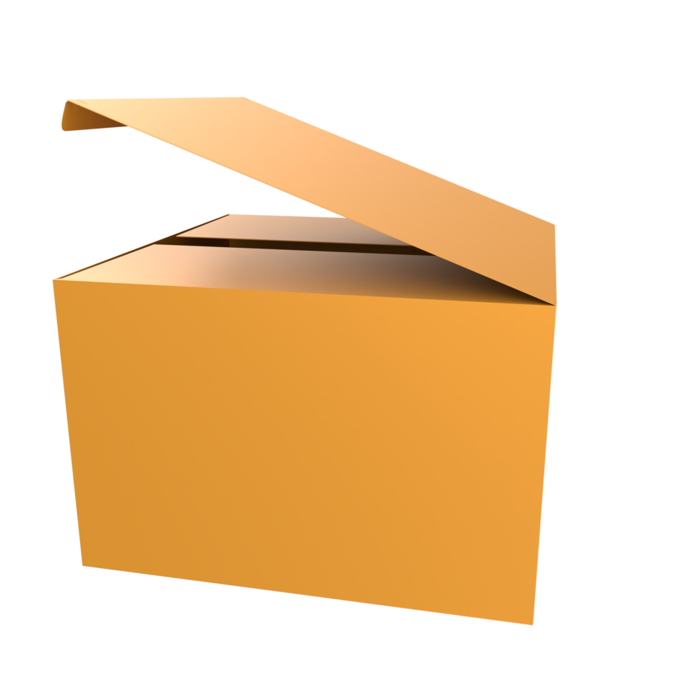 Prodotto scatola isolato su sfondo png