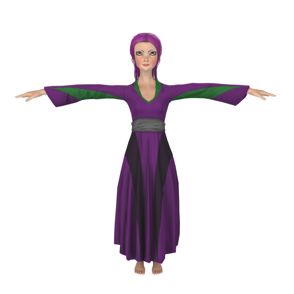 Cartoon girl isolated on background png