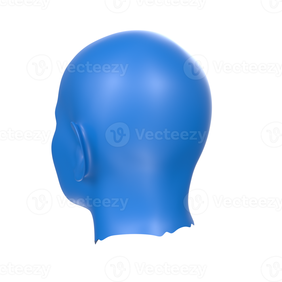 3D Rendering Of Human Bust png