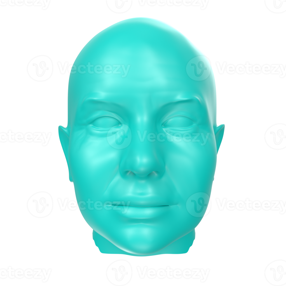 3D Rendering Of Human Bust png