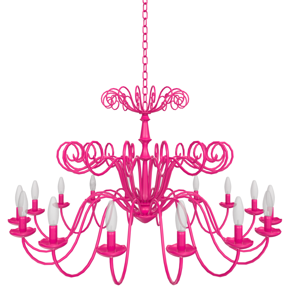 Representación 3d del objeto candelabro png