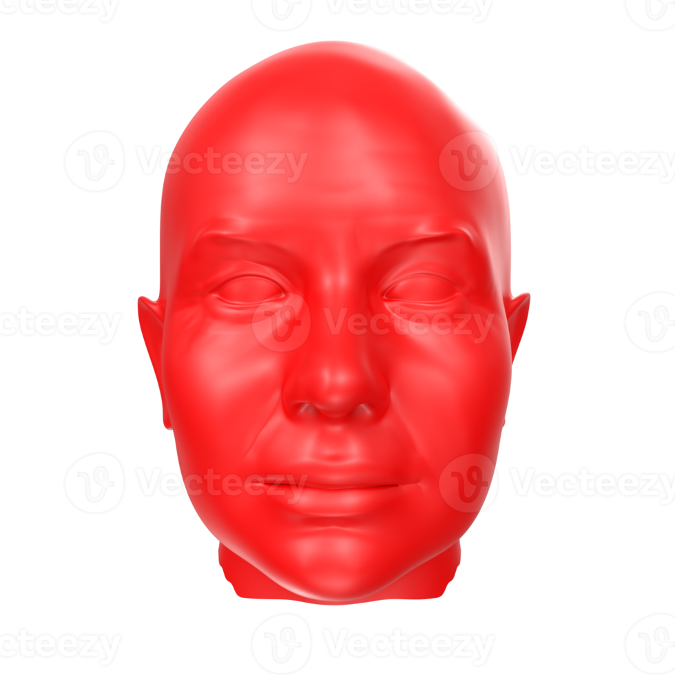 renderização 3D de busto humano png