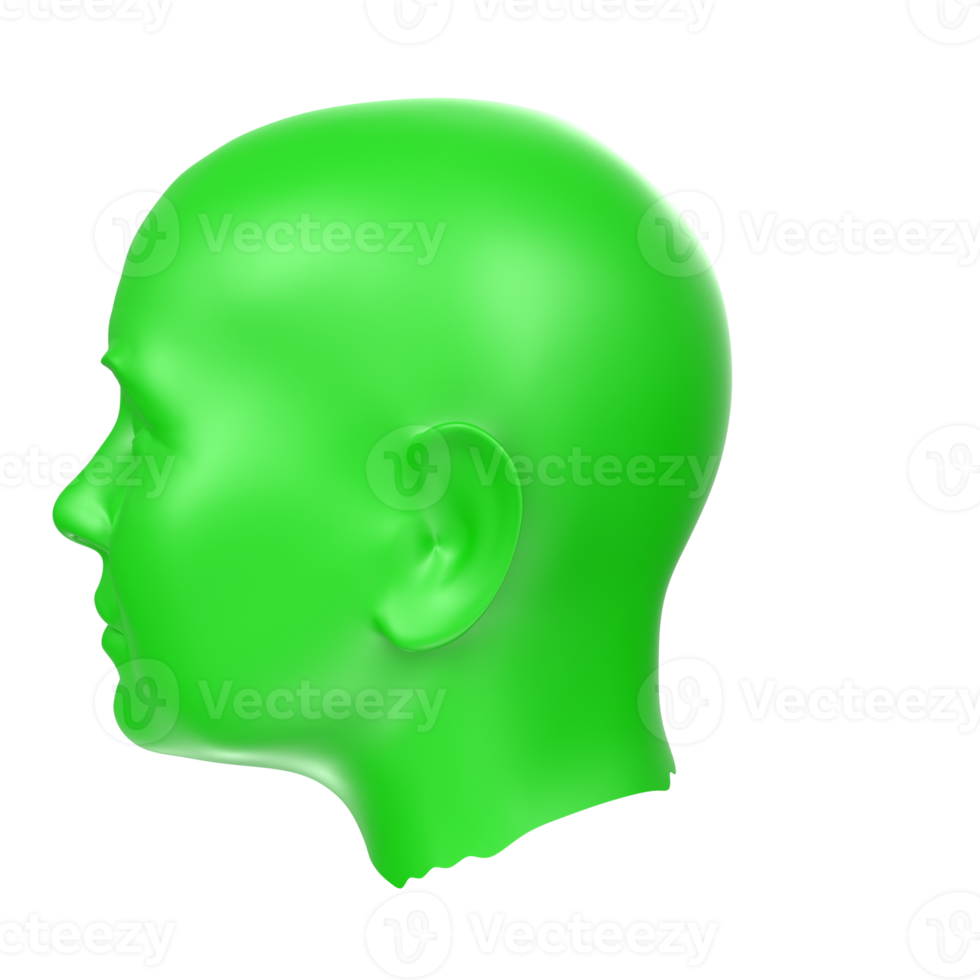 3D Rendering Of Human Bust png