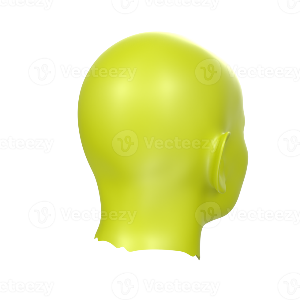 3D Rendering Of Human Bust png