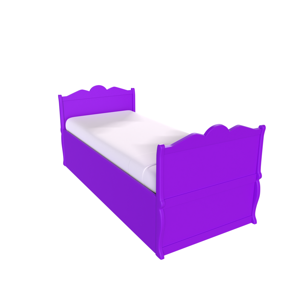 3D Rendering Of Child Bed png