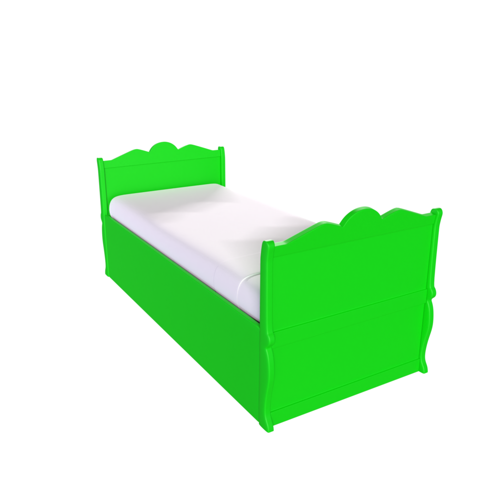 3D Rendering Of Child Bed png