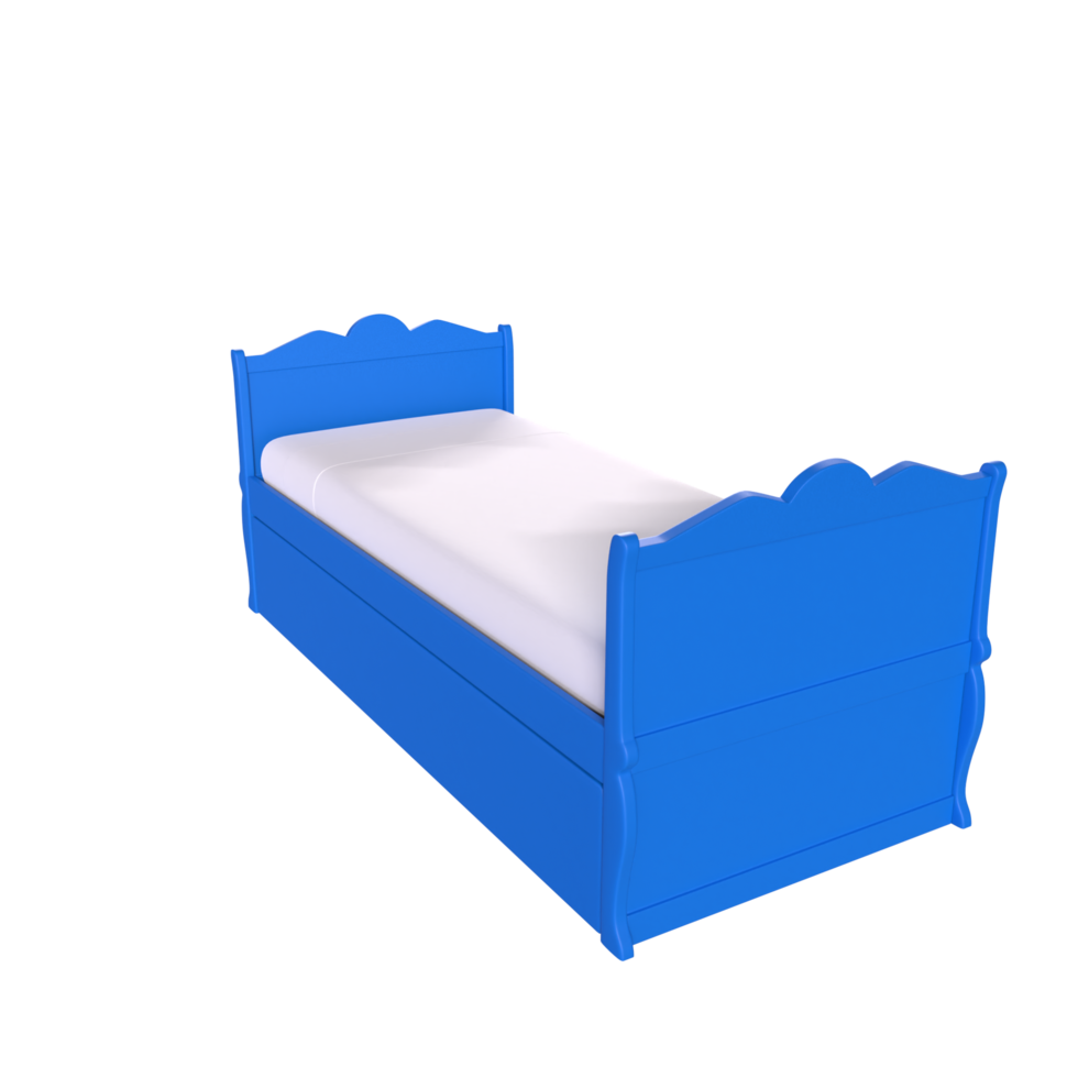 3D Rendering Of Child Bed png