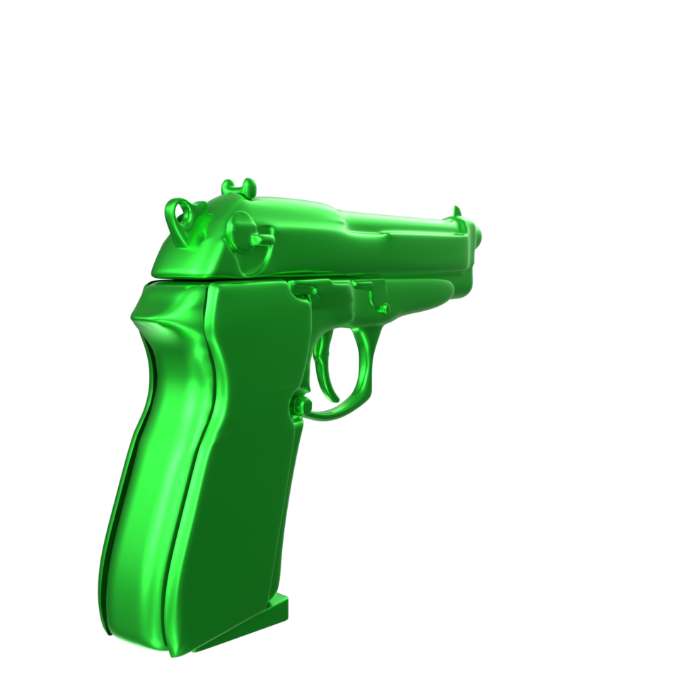 3D Rendering Of Pistol Gun png