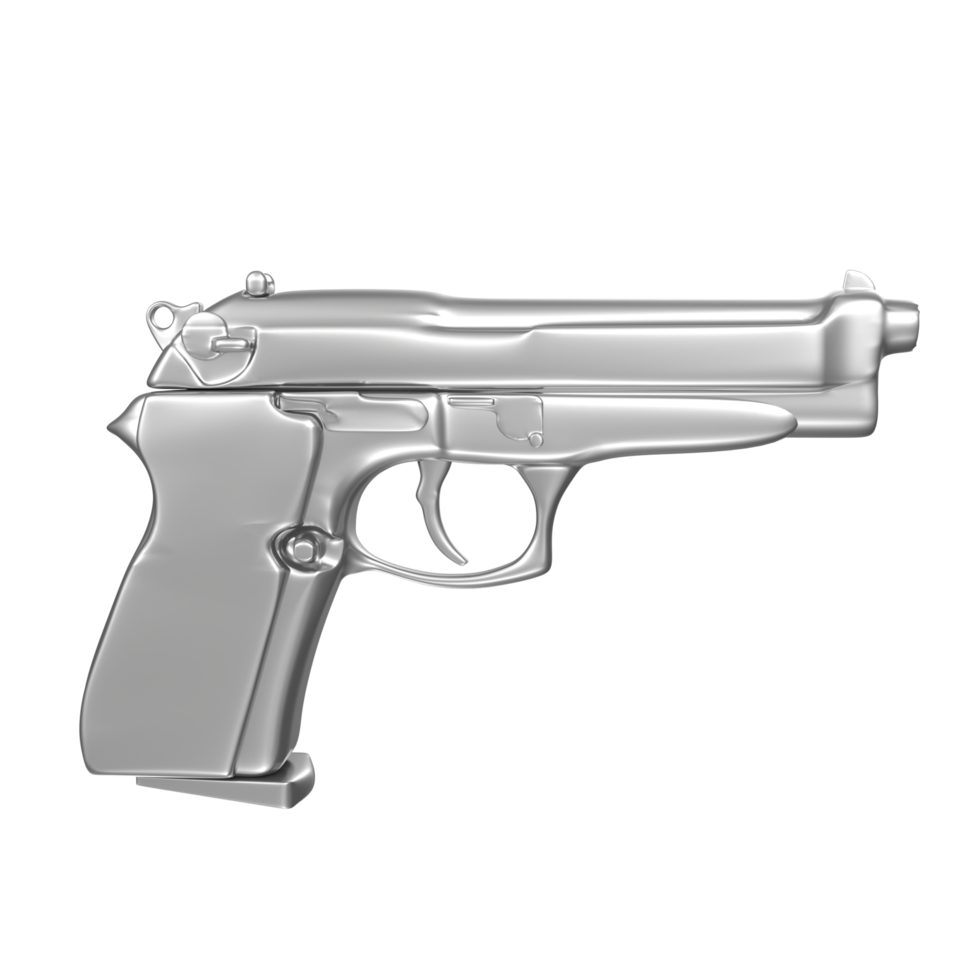 3D-Rendering der Pistolenpistole png