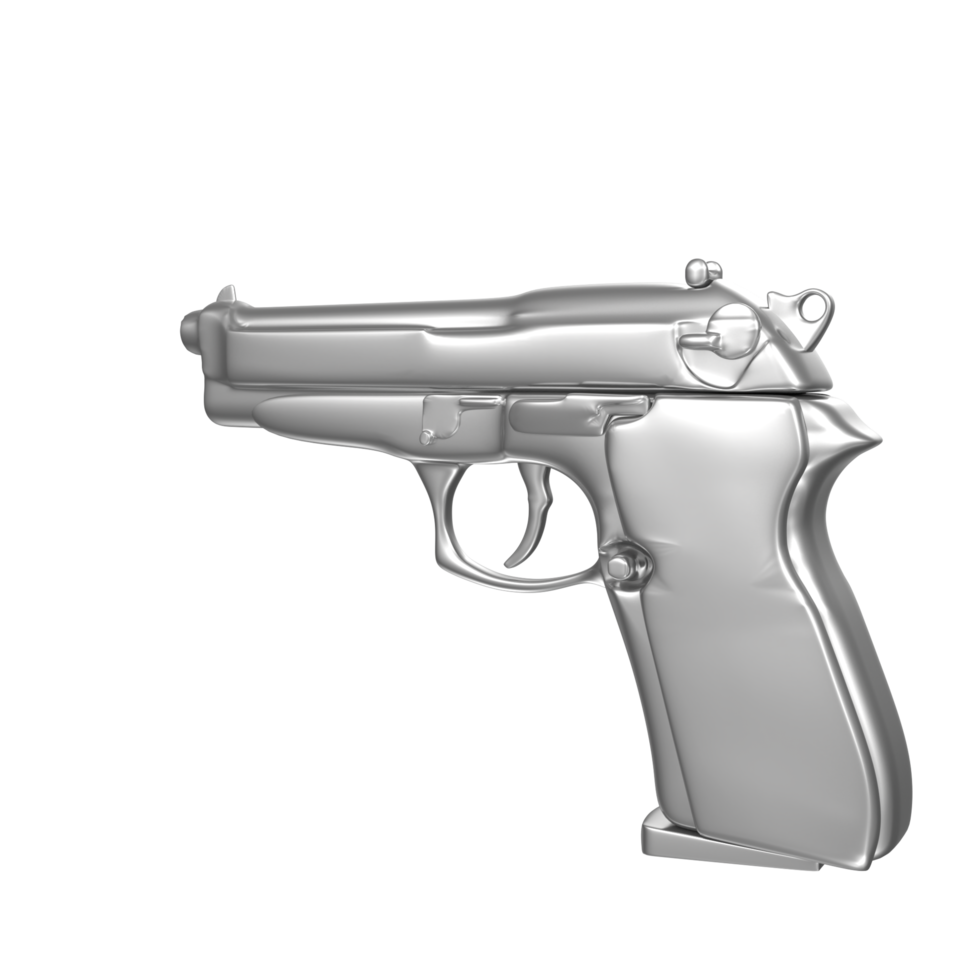 3D Rendering Of Pistol Gun png