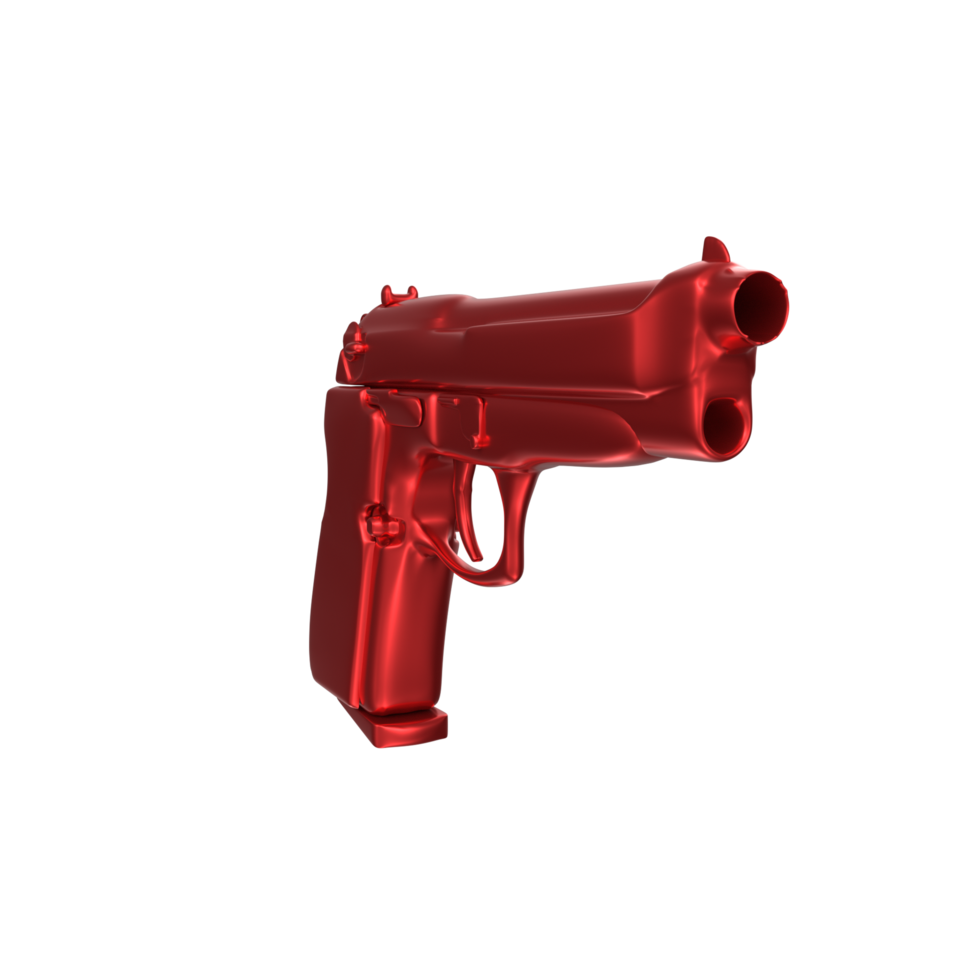 3D Rendering Of Pistol Gun png
