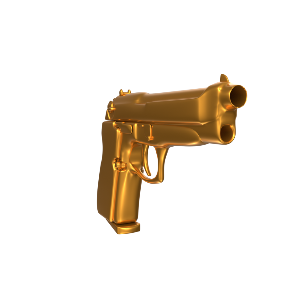 3d tolkning av pistol pistol png