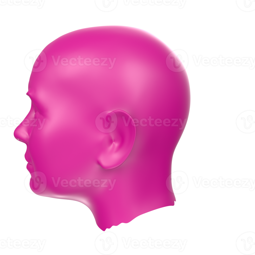 3D Rendering Of Human Bust png