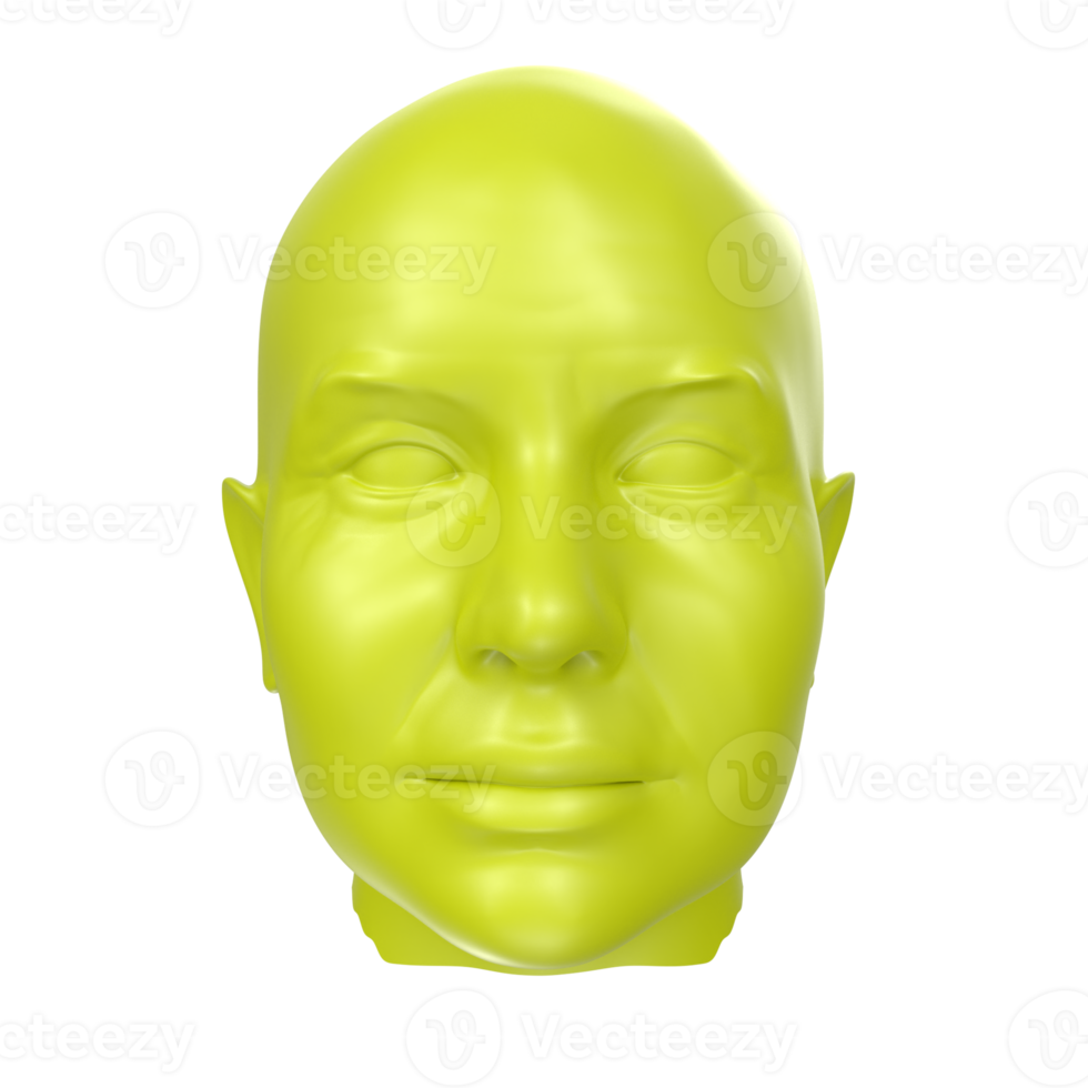 3D Rendering Of Human Bust png