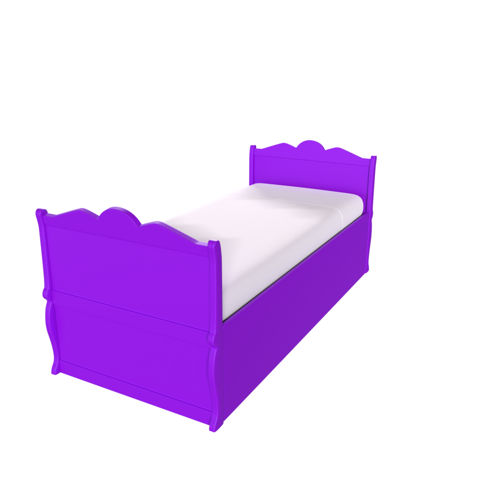 3D Rendering Of Child Bed png