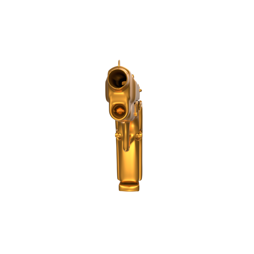 renderização 3D de arma de pistola png