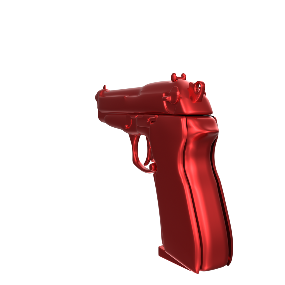 3D Rendering Of Pistol Gun png