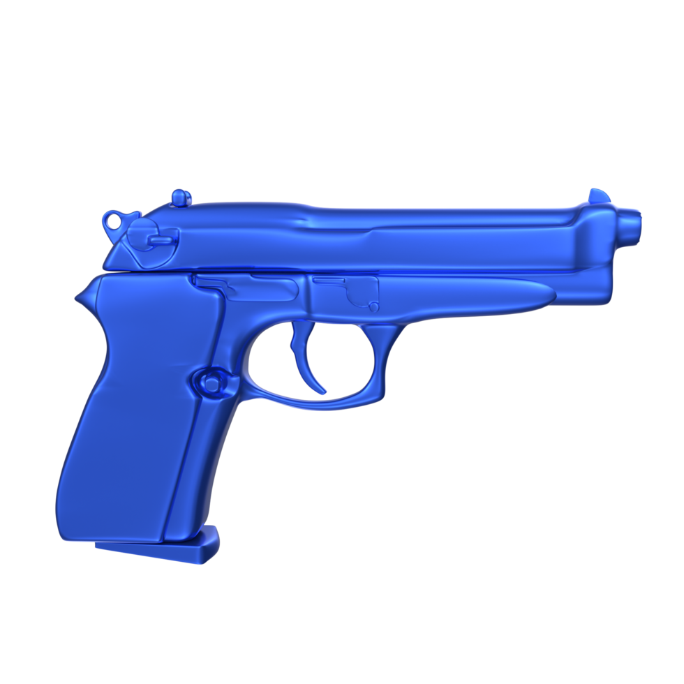 renderização 3D de arma de pistola png