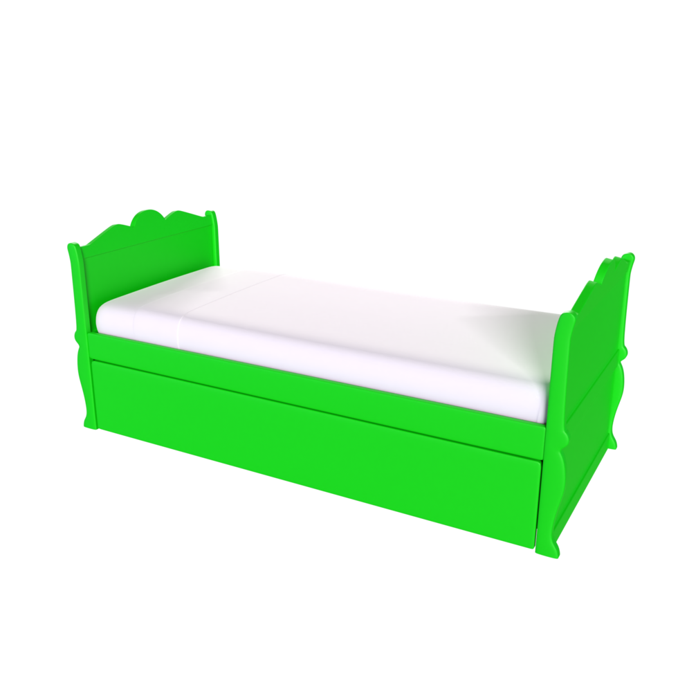 3D Rendering Of Child Bed png