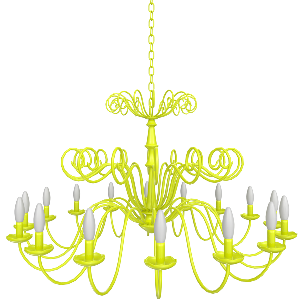 3D Rendering Of Chandelier Object png