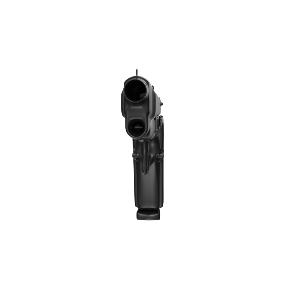 renderização 3D de arma de pistola png