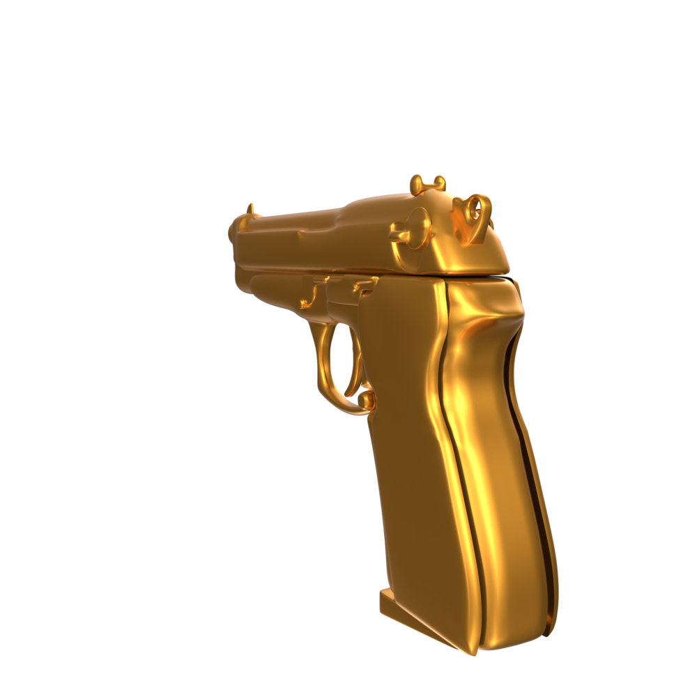 3D Rendering Of Pistol Gun png