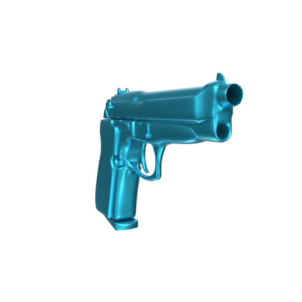 3D Rendering Of Pistol Gun png