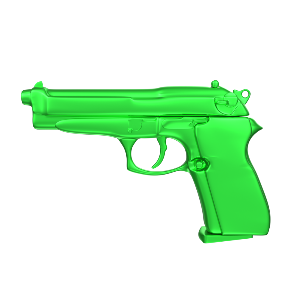 3D Rendering Of Pistol Gun png