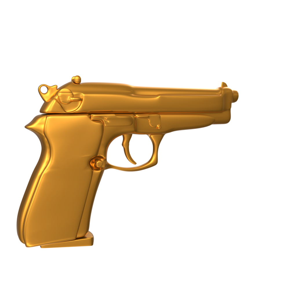 3D Rendering Of Pistol Gun png