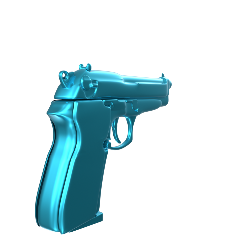 3D Rendering Of Pistol Gun png