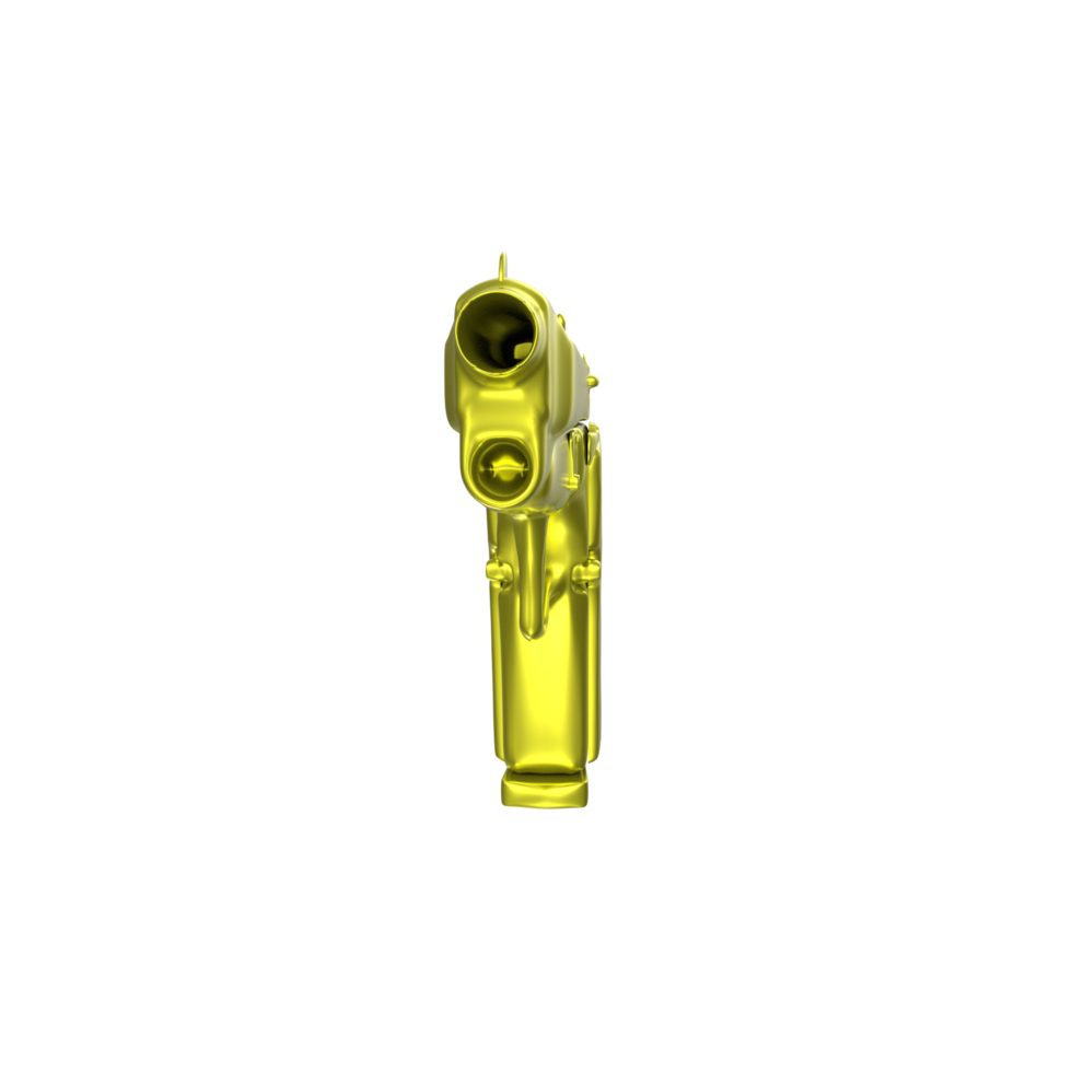 3d tolkning av pistol pistol png