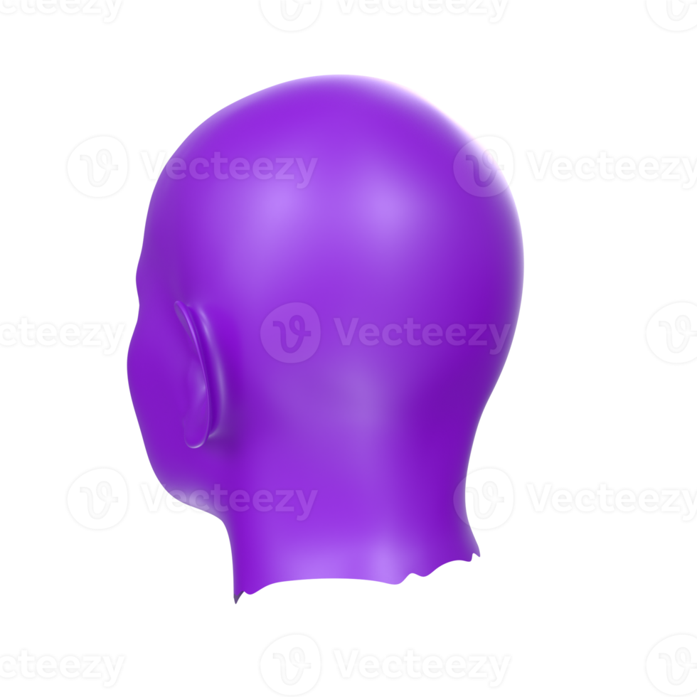 3D Rendering Of Human Bust png