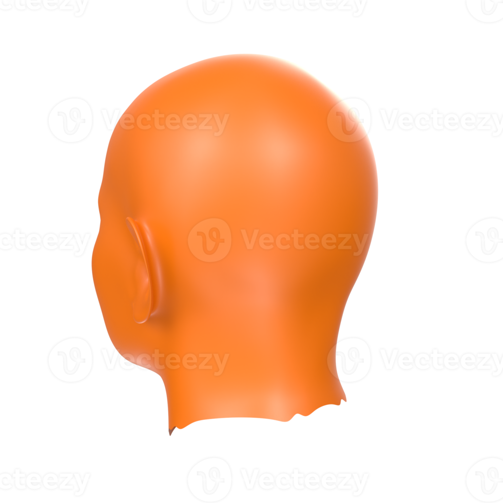 3D Rendering Of Human Bust png