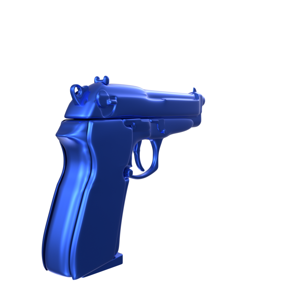 3d tolkning av pistol pistol png