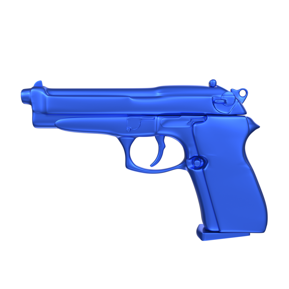 3d tolkning av pistol pistol png