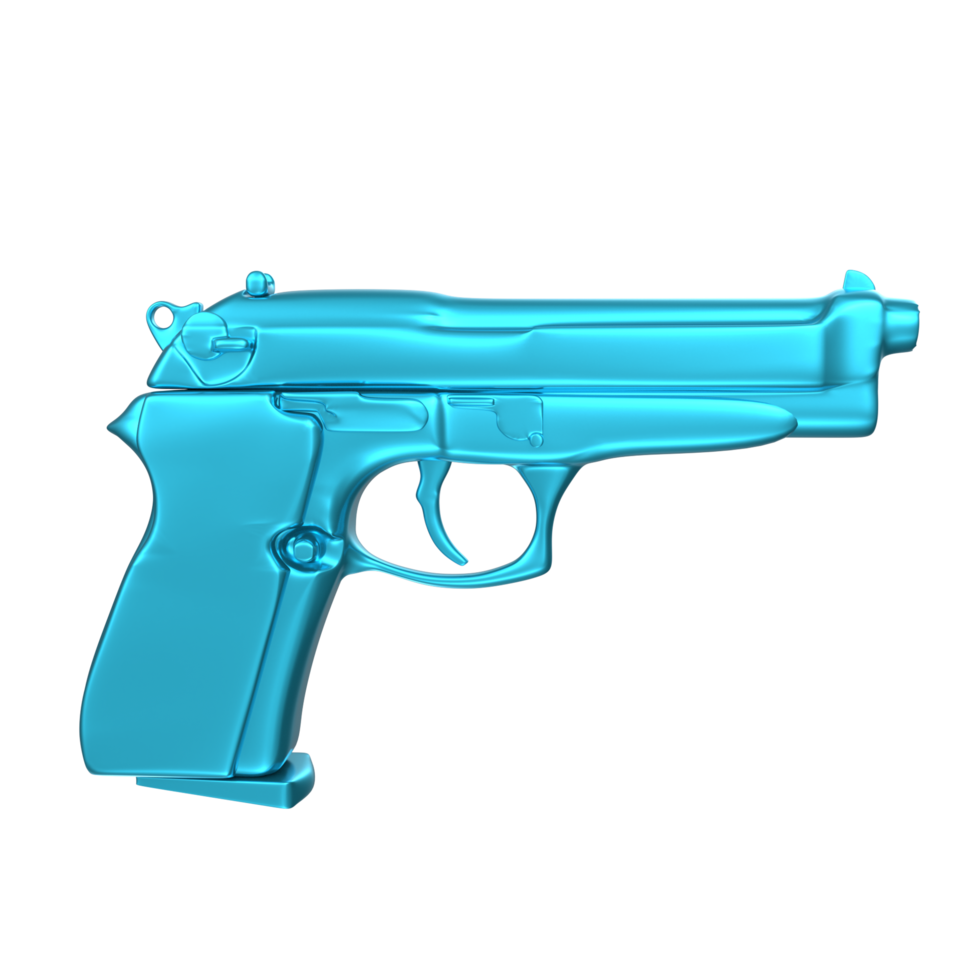 renderização 3D de arma de pistola png