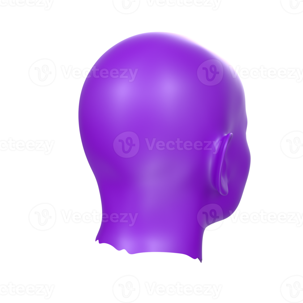 3D Rendering Of Human Bust png