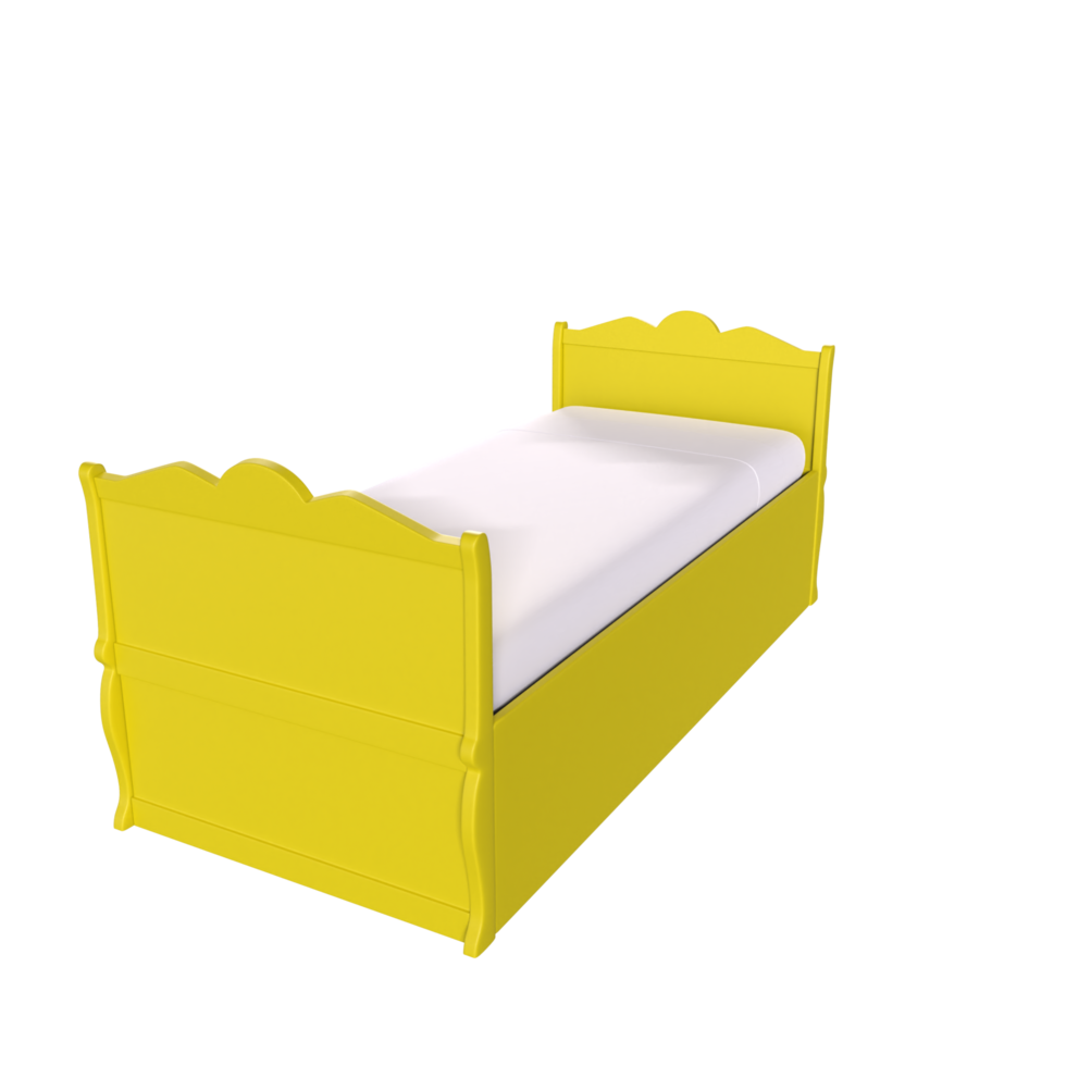 3D Rendering Of Child Bed png