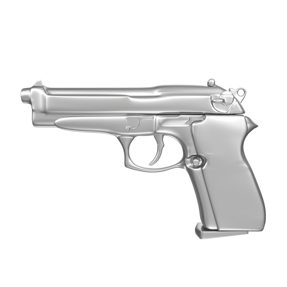 renderização 3D de arma de pistola png