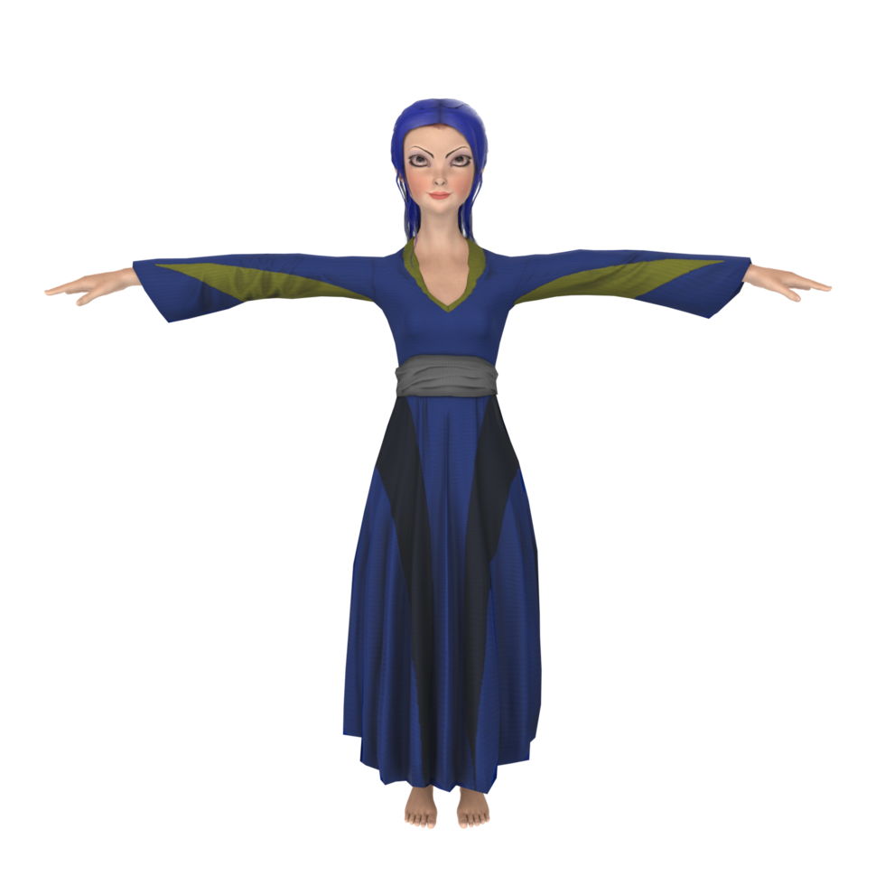 Cartoon girl isolated on background png