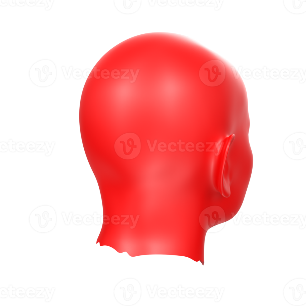 3D Rendering Of Human Bust png