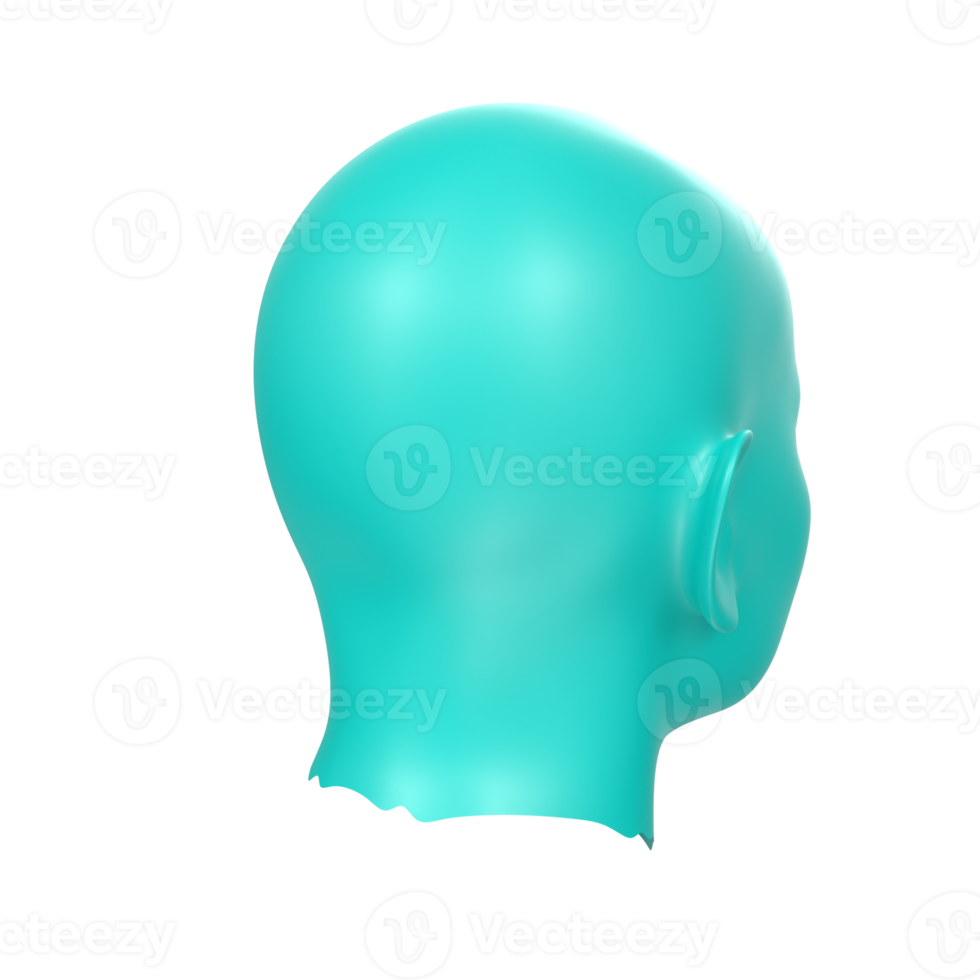 3D Rendering Of Human Bust png