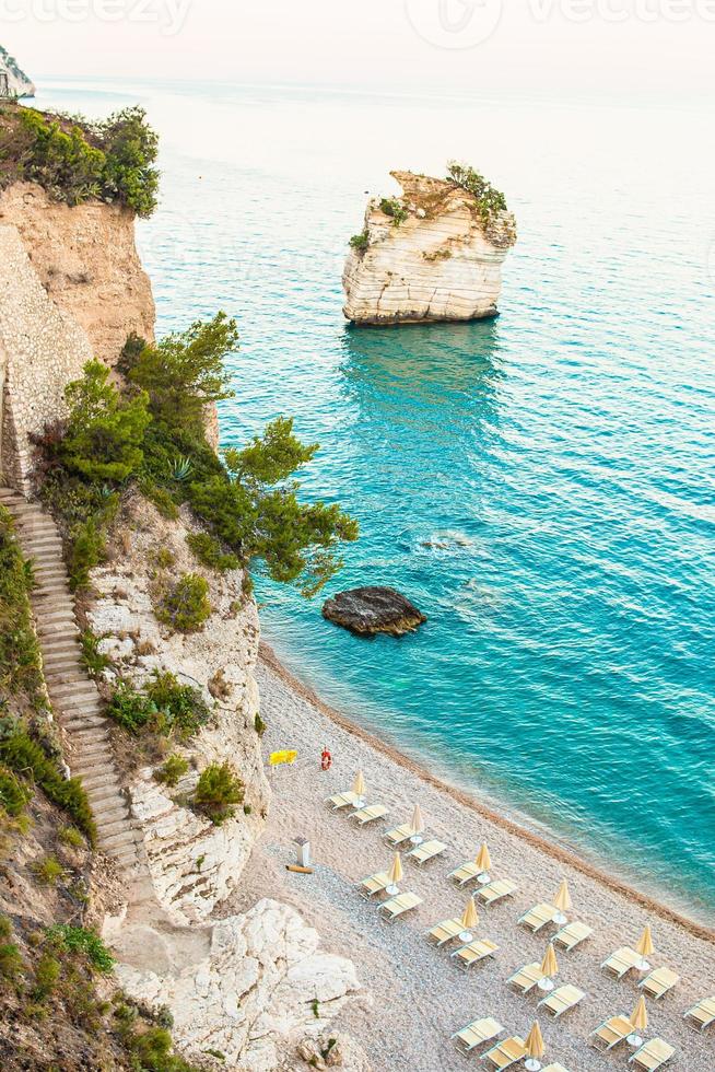 Beautiful beach with clear water in the reserve Gargano photo