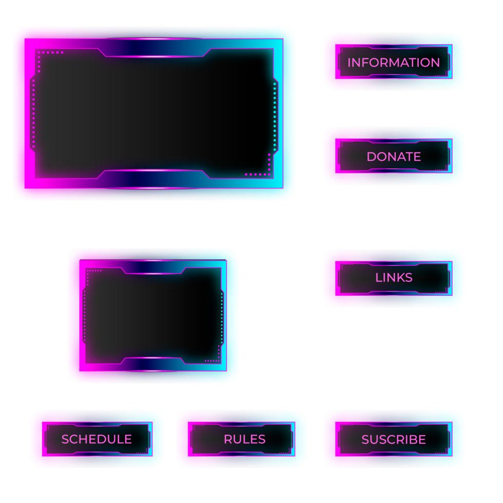 Live Stream template set png