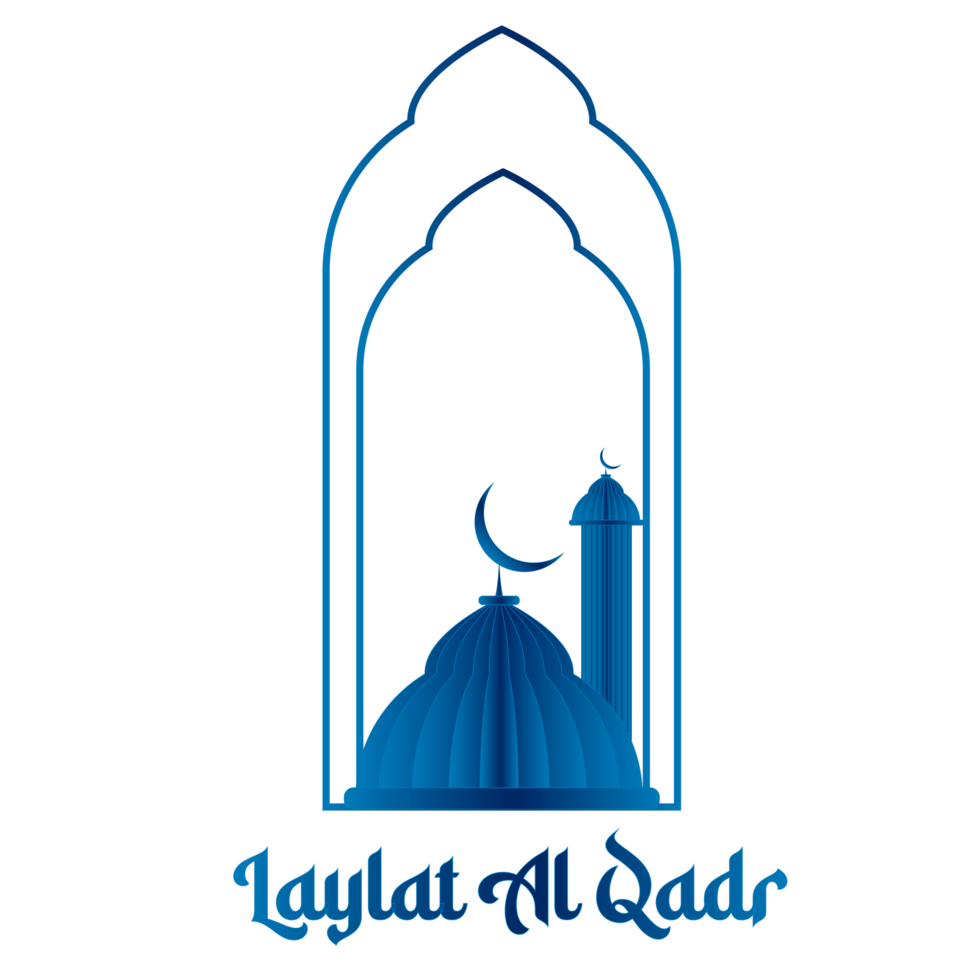 laylat al-qadr design med lantrain måne och masque png